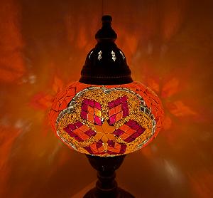 Настільна лампа Samarkand Lights Mosaic L Помаранчево-червона зірка synthetic.ua - Фото 1