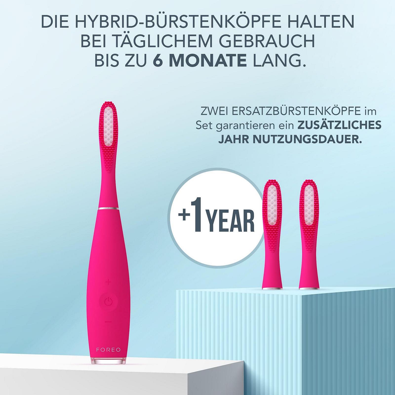 Електрична силіконова звукова зубна щітка FOREO ISSA 3 4-в-1, ISSA Hybrid Wave Фуксія, фото №3