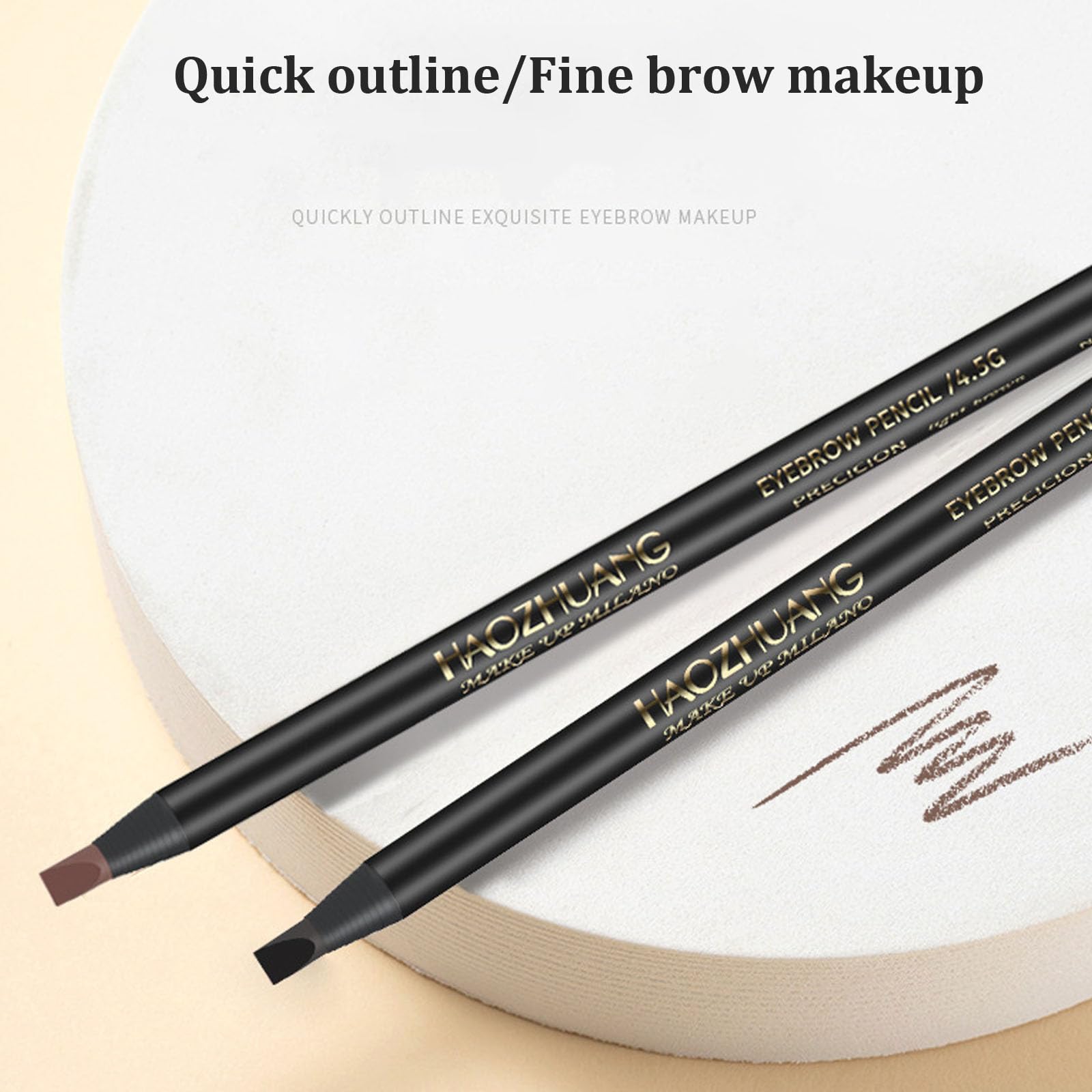Олівець для брів Haozhuang Microblading Водостійкий Коричневий, фото №2