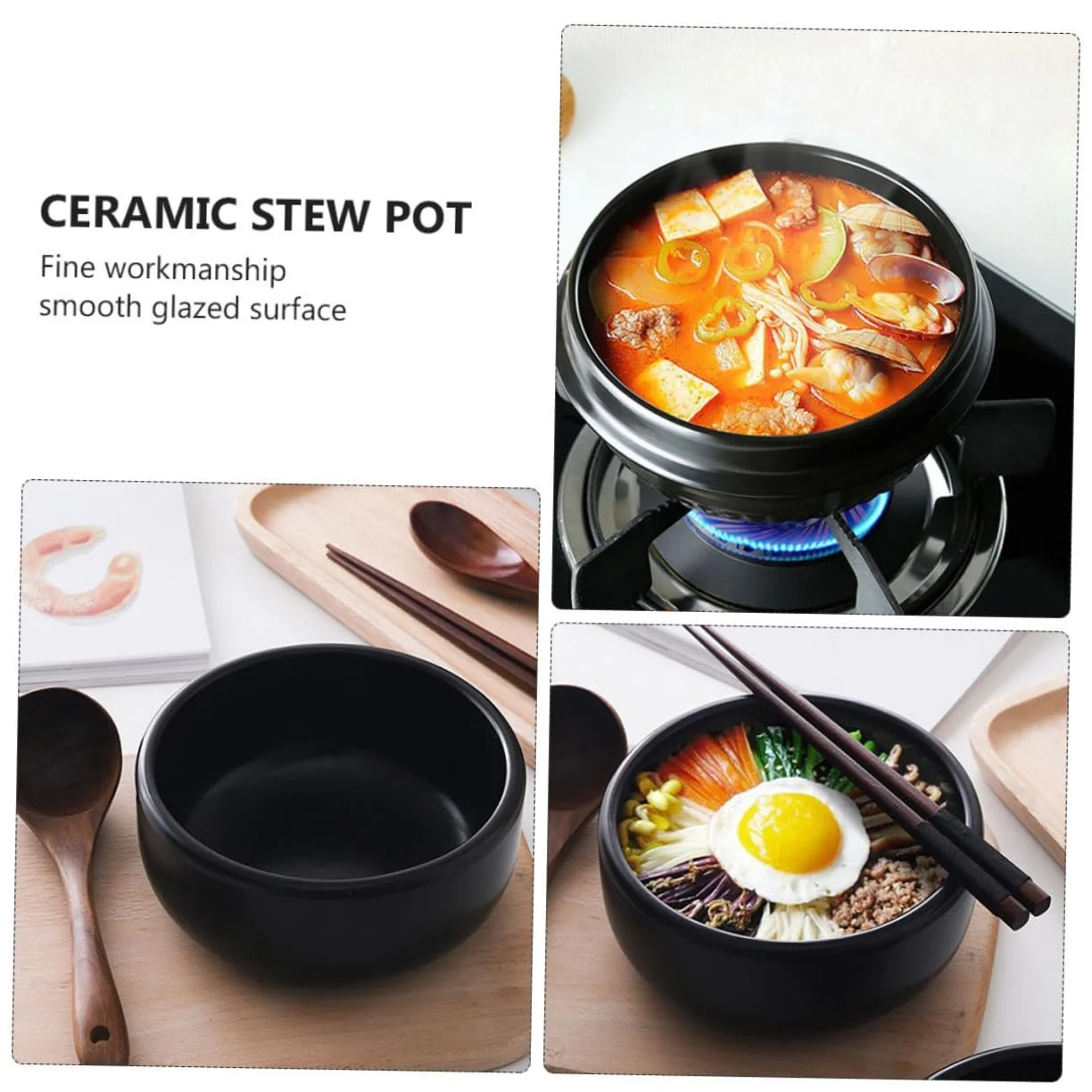 Керамічна каструля для тушкування з підставкою термостійка енергоощадна, фото №2