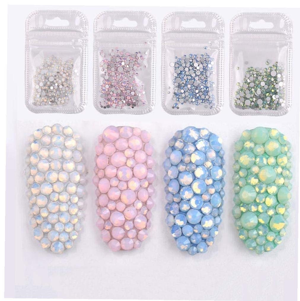 Хрустальные разноцветные опаловые украшения для ногтей со стразами, блестками, 3D аксессуарами для маникюра, драгоценностями для ногтей, поделками DIY, 1 коробка, смешанный размер, фото №5