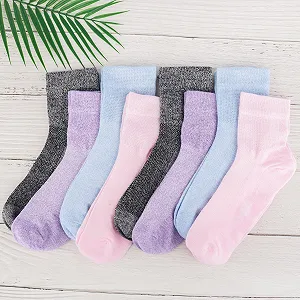 носки Jeasona, 8 пар, бамбуковые, диабетические, женские, без резинки, размер 35-42 synthetic.ua - Фото 1