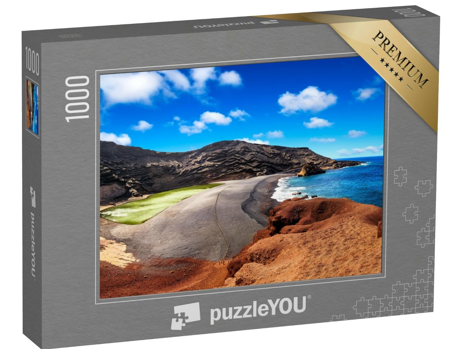 Пазл puzzleYOU Jigsaw Puzzle Collection Lanzarote Volcanic Crater with Its Green Lake at EL Golfo, Island of Lanzarote, Spain 1000 деталей, фото №1 Пазл puzzleYOU Jigsaw Puzzle Collection Lanzarote Volcanic Crater with Its Green Lake at EL Golfo, Island of Lanzarote, Spain 1000 деталей, фото №1