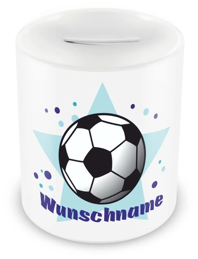 Скарбничка Samunshi з футбольним мотивом керамічна, фото №1