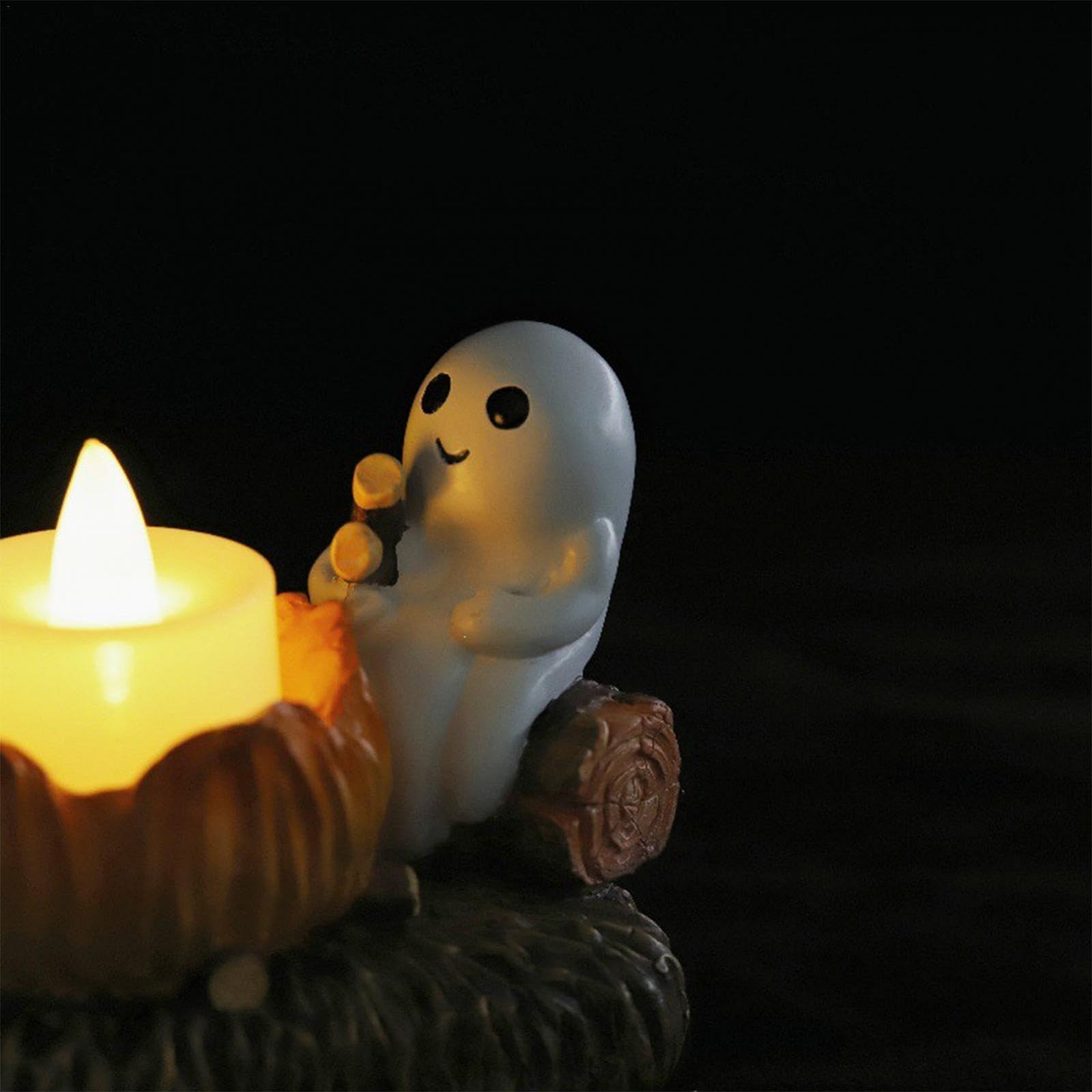 Подсвечник Ghost Campfire Halloween Tea Light, фото №7