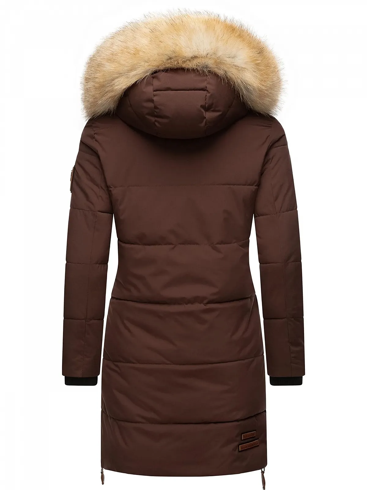 Жіноче зимове пальто Navahoo Halina стьобане з коміром зі штучного хутра, фото №3