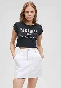 Женская футболка MAVI PARADISE PRINTED TOP Black - XS - Фото 1