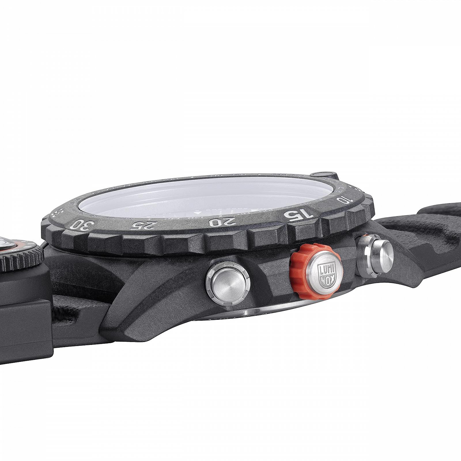 Чоловічий годинник Luminox XB.3745 з аналоговим швейцарським кварцовим механізмом з гумовим ремінцем чорного кольору, фото №5