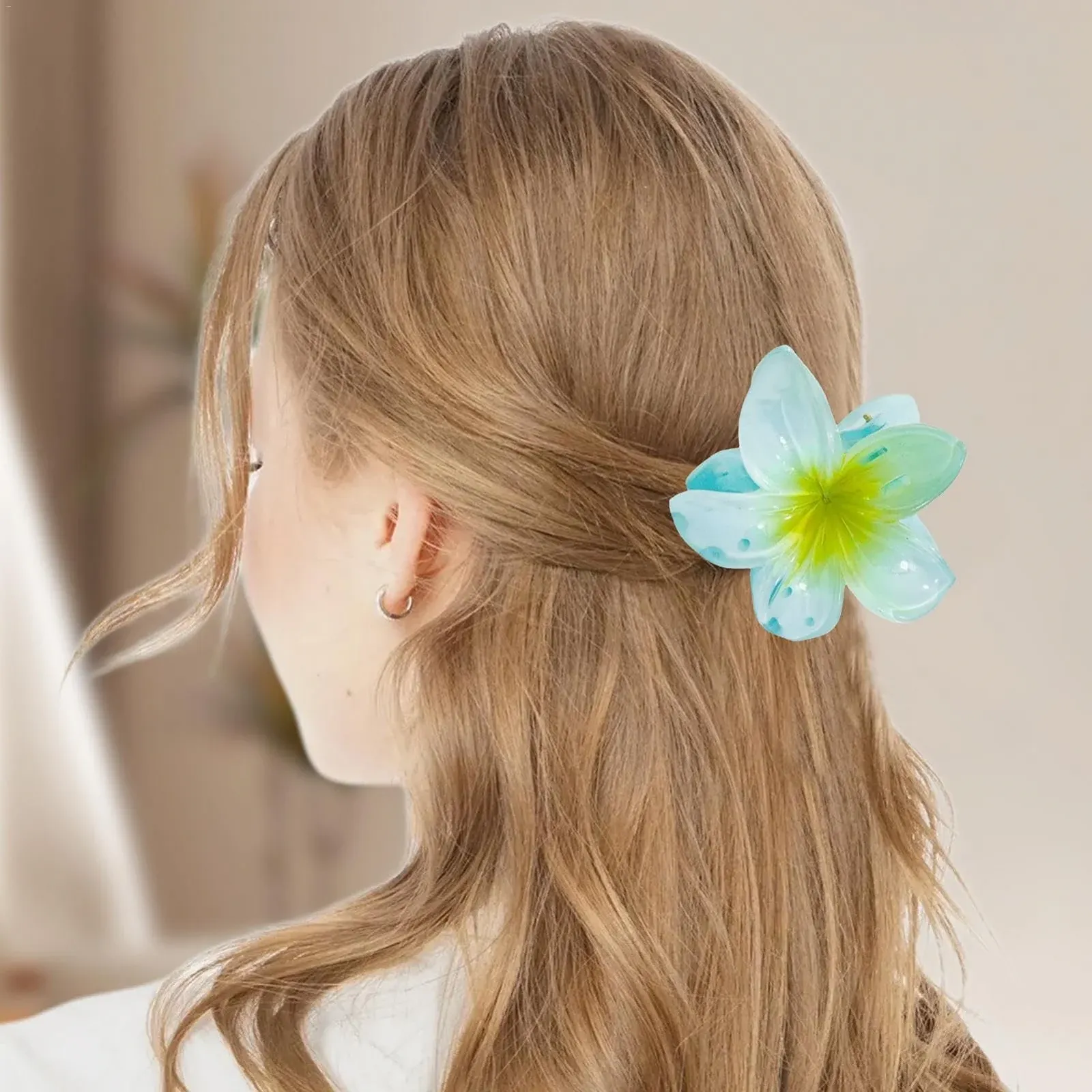 Заколка для волос Клешня Цветок Большой Цветочный Нескользящий Разноцветный, фото №3 Заколка для волос Клешня Цветок Большой Цветочный Нескользящий Разноцветный, фото №3