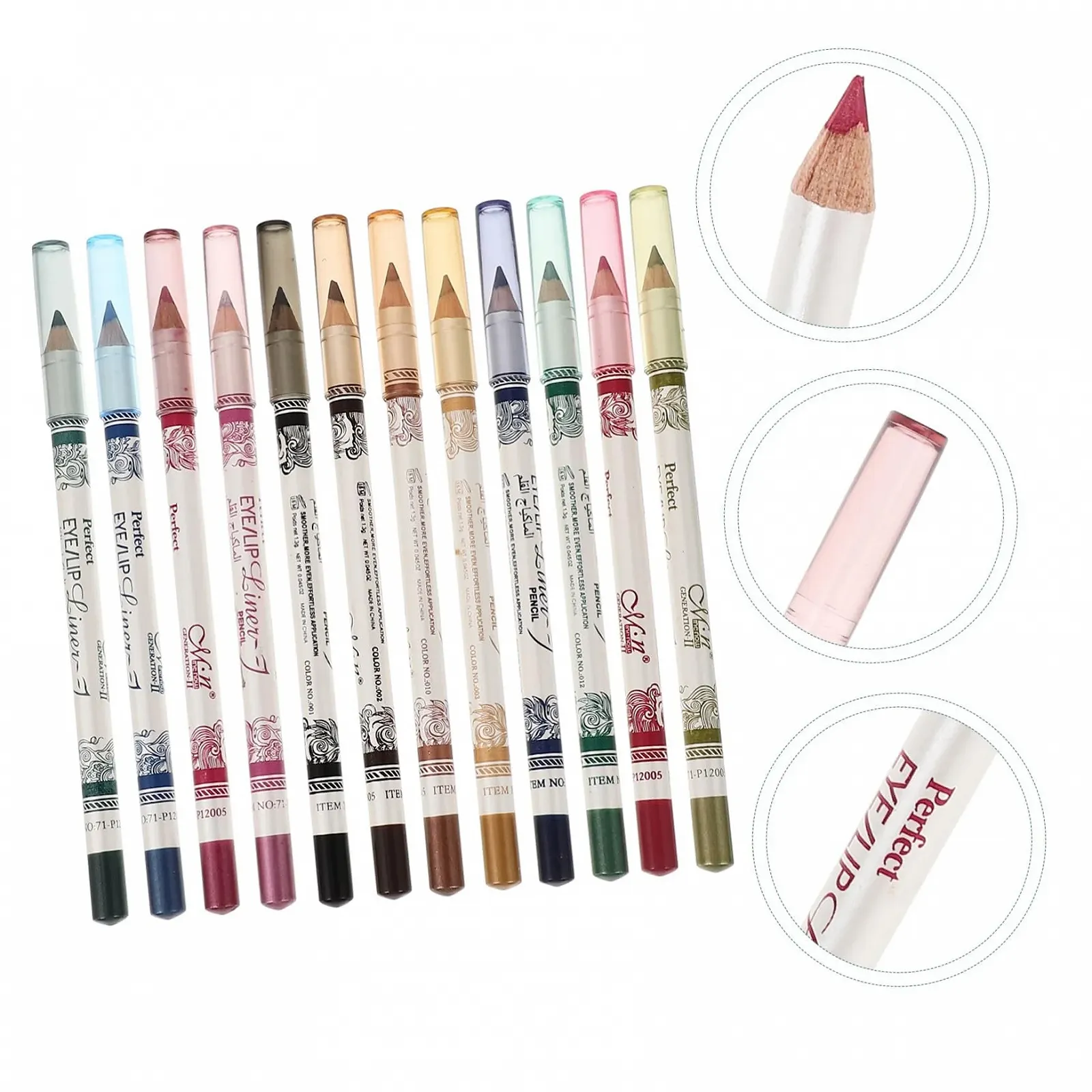 Олівець для очей FRCOLOR, 12 кольорів, фото №5