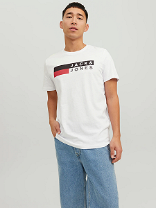 Футболка Jack & Jones LOGO TEE SS O-NECK NOOS 12151955 белая 2XL - Фото 1
