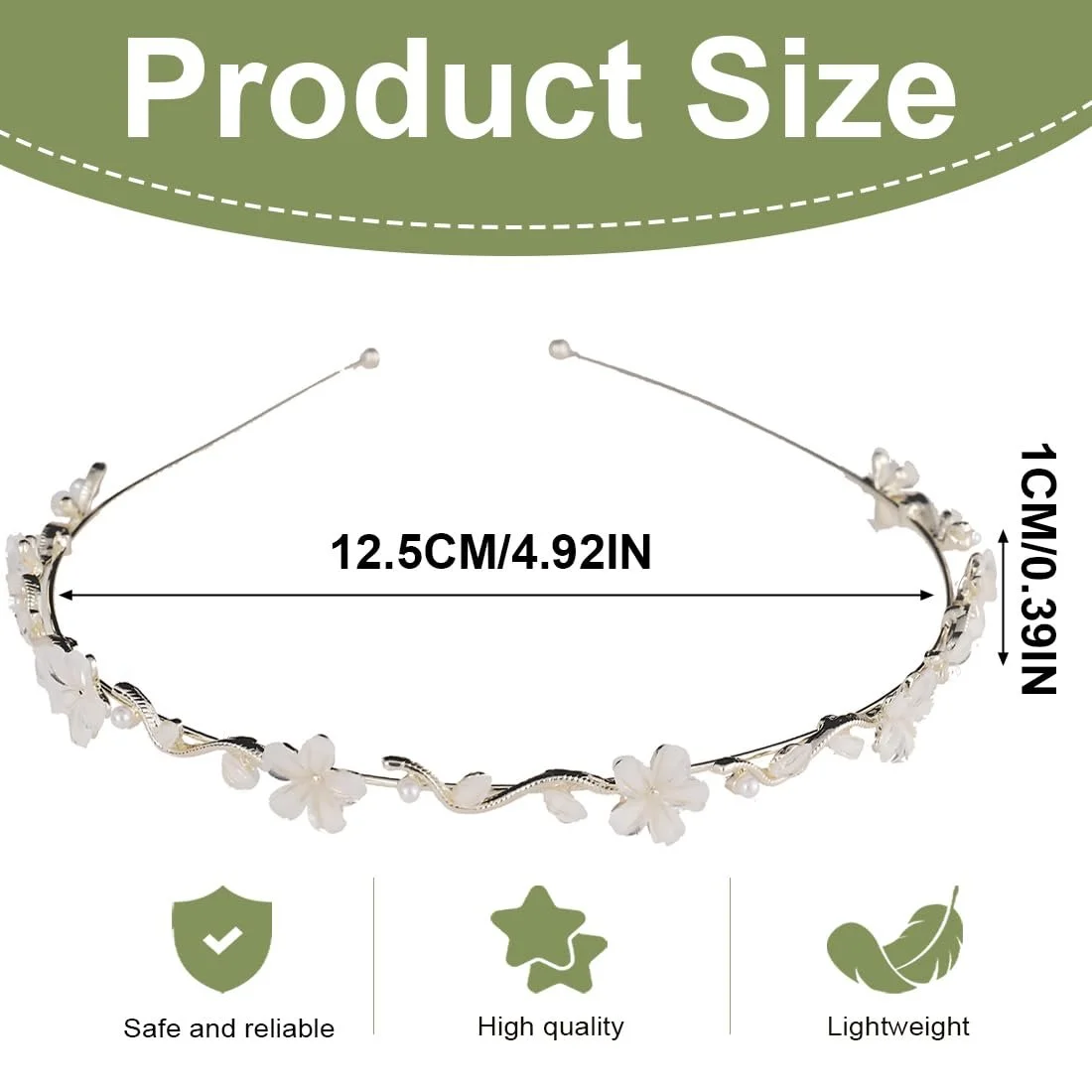 Обруч для волосся Квітка Срібний, фото №2