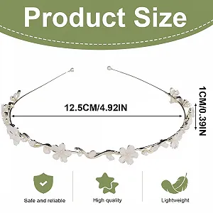 Обруч для волос Цветок Серебряный synthetic.ua - Фото 1