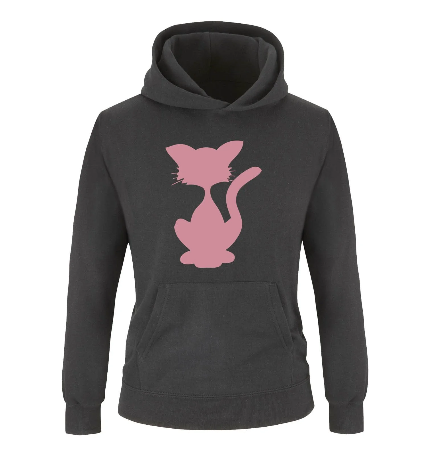 Худи для девочки Comedy Shirts Кошка Comic M Длинный рукав, принт, карман-кенгуру, капюшон, фото №1