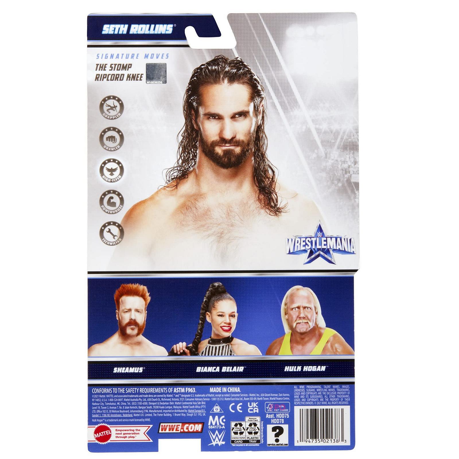 Фигурка WWE WrestleMania Seth Rollins, подвижная, 15 см, фото №6