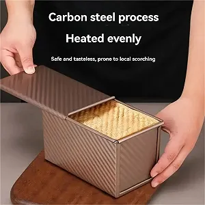 Форма для випікання хліба та тостів з кришкою антипригарна компактна synthetic.ua - Фото 1