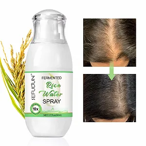 Спрей для роста и восстановления волос Рисовая вода для истонченных волос и при выпадении волос, кондиционирование и увлажнение для поврежденных, сухих, вьющихся или непослушных волос, 50 мл synthetic.ua - Фото 1