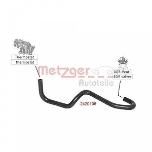 Шланг радіатора METZGER 2420196 для OPEL GENERAL MOTORS synthetic.ua - Фото 1
