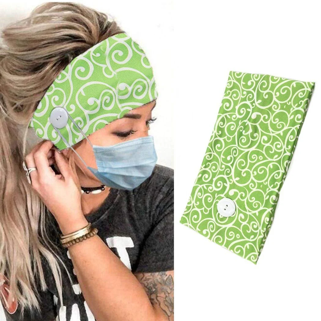 Пов'язка на голову Zoestar з ґудзиками, широкий, фото №1