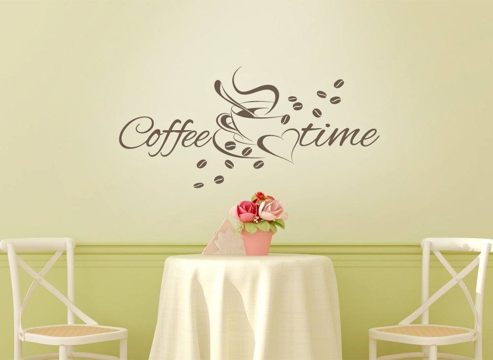 Наклейка на стіну Grandora Coffee + Time W924 30 x 14 см Білий, фото №3