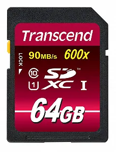 Карта памяти Transcend Ultimate 64 ГБ SDXC Class 10 UHS-I 600x - Фото 1