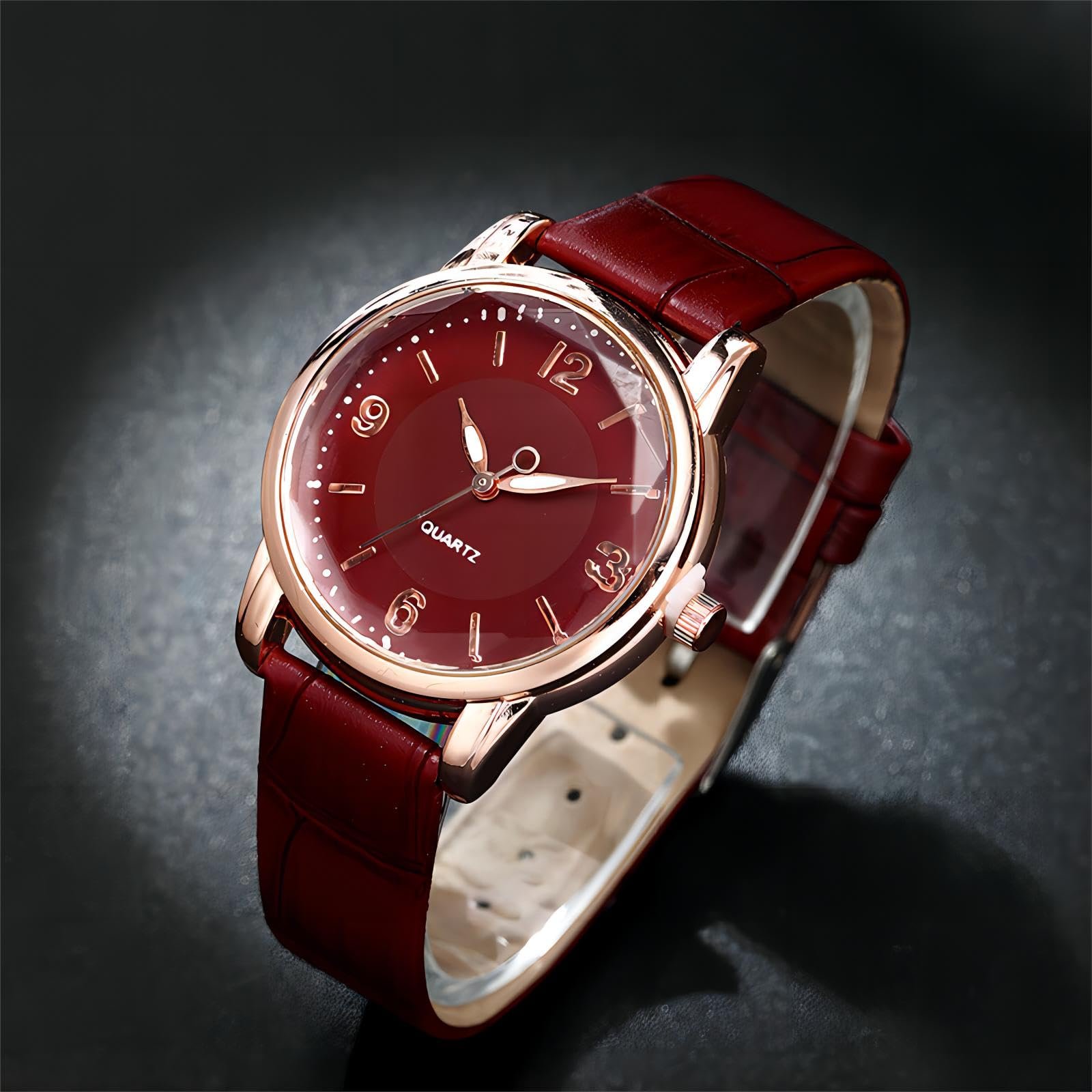 Жіночий годинник Basfur Dress Fe-Montre-078-04 Рожевий, фото №3
