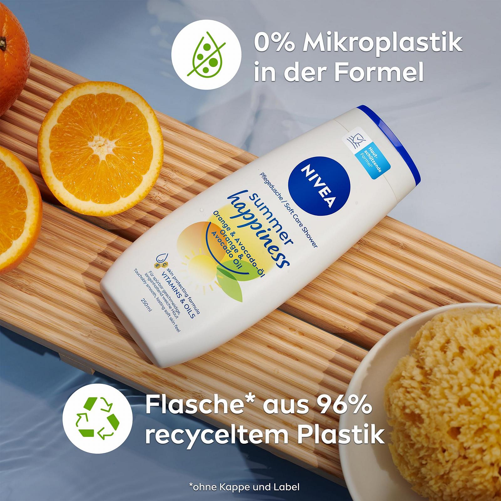 Гель-крем для душа NIVEA Summer Happiness Питательный Цветы апельсина и авокадо 250 мл, фото №7 Гель-крем для душа NIVEA Summer Happiness Питательный Цветы апельсина и авокадо 250 мл, фото №7