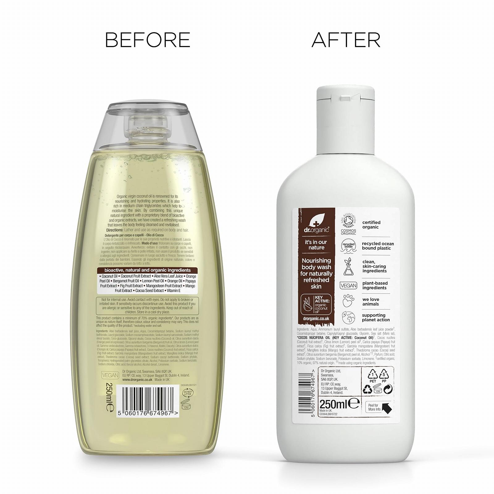 Гель для душа Dr. Organic Cocco 250 мл, фото №8