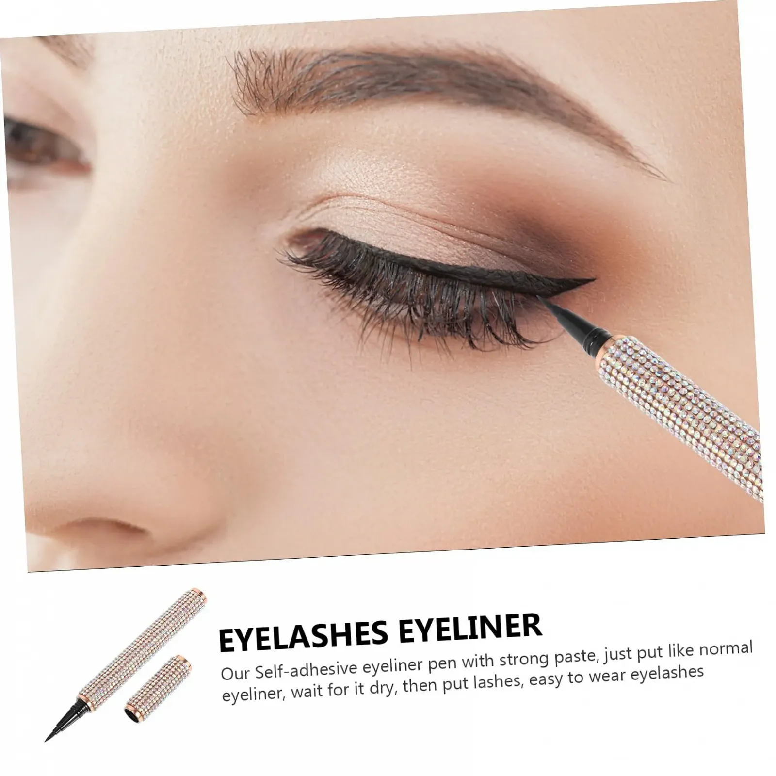 Підводка FRCOLOR водостійка Набір Клей для вій Штучні вії Магнітна ручка для макіяжу очей Підводка для підводки з крильцями Ручка для накладних вій Косметична ручка для макіяжу, фото №2