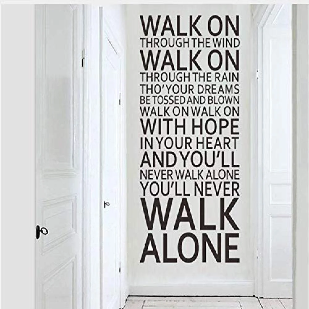 Наклейка на стіну Youll Never Walk Alone Inspirational Quotes 140 x 57 см, фото №3