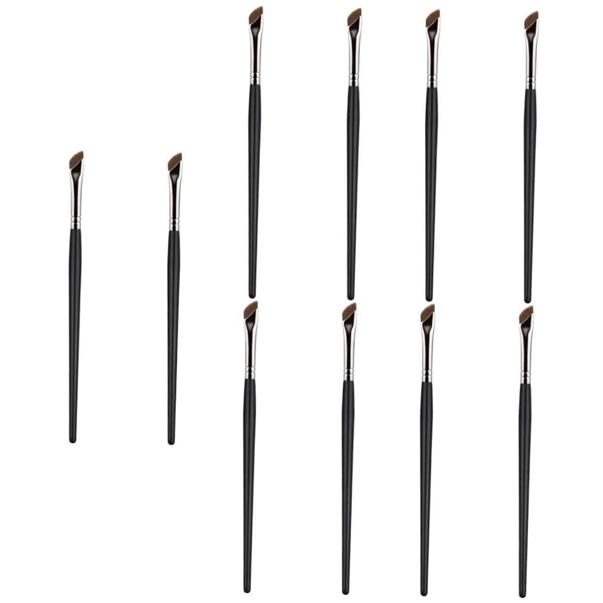 Пензель Angoily Eyeliner Дерев'яна Плоска Голівка Тонкий Наконечник Коричневий, фото №1