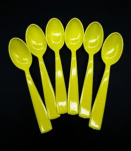Ложки Эспрессо Детские Kimmel Mocha 21-000-2902-1 Маленький набор 6 шт Пластик Желтый - Фото 1