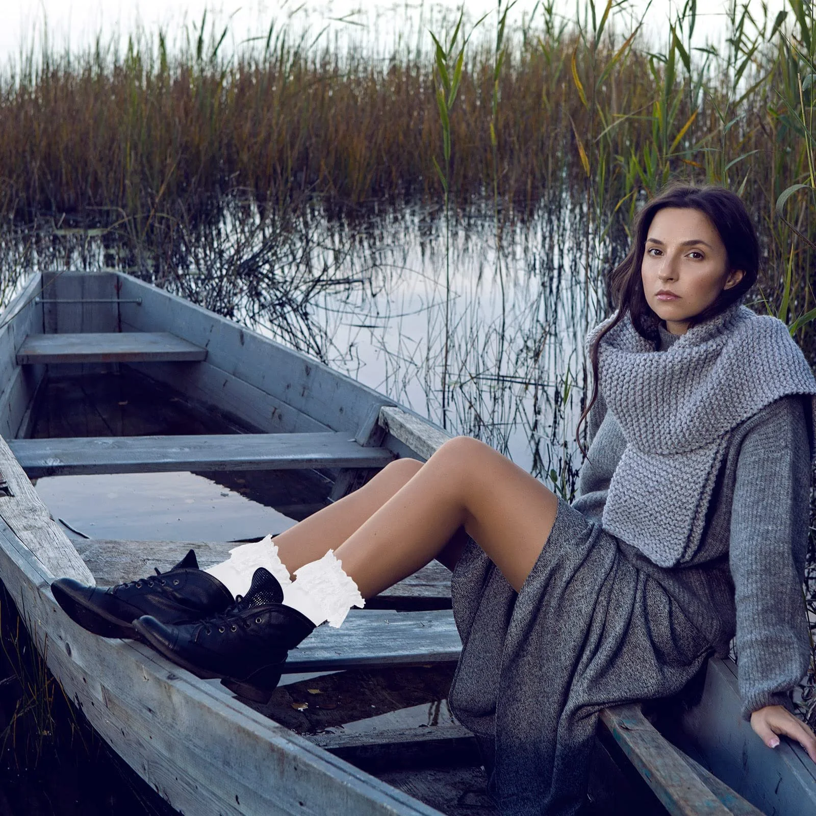 Носки Geyoga с кружевом и оборками, фото №4