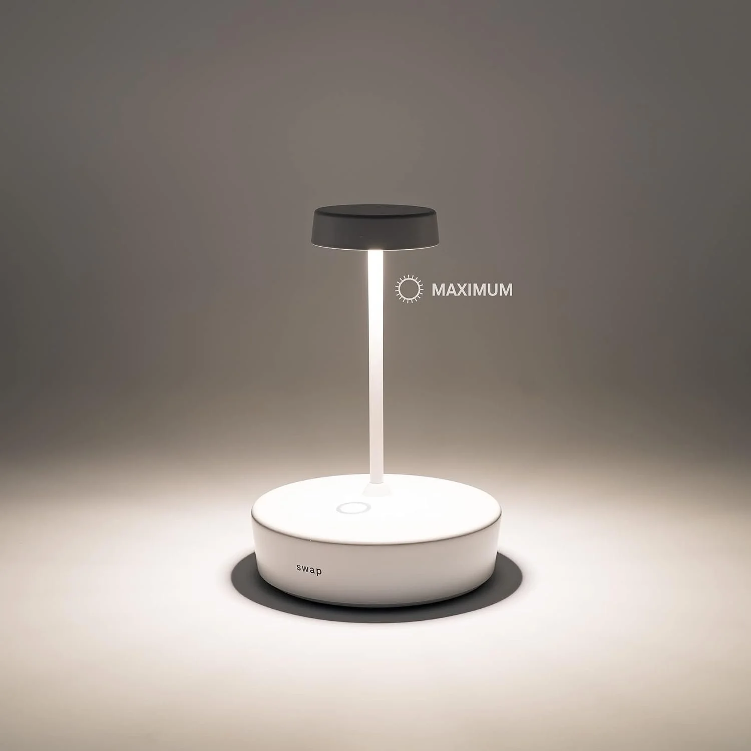 Настільна лампа Zafferano Swap Mini Бездротова LED Акумуляторна Регульована Touch IP65 2700K Алюміній В14,8 Біла, фото №6
