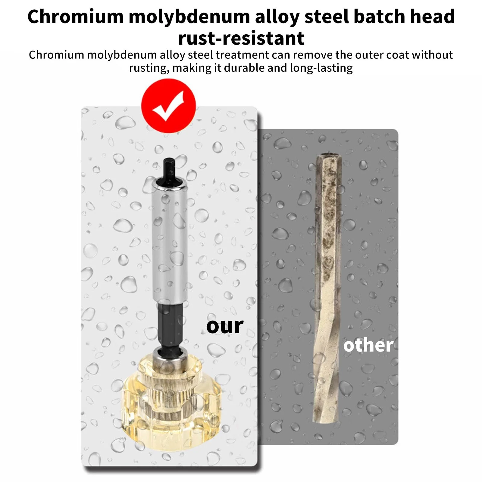 Міні-викрутка 10 в 1 з бітами зі сталі S2 та ручкою з целюлозацетату, фото №6