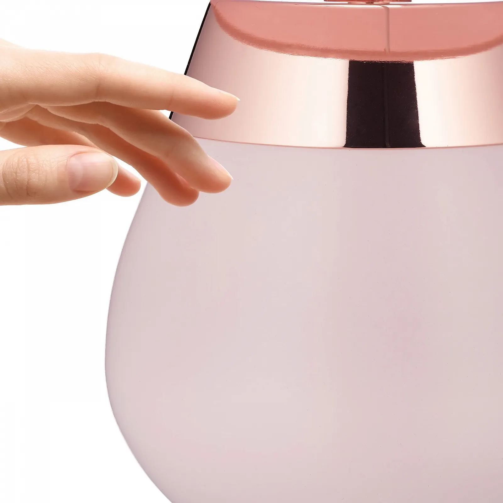 Настільна лампа Relaxdays з сенсорним керуванням та тканинним абажуром В x Д: 32 x 18 см E14 Рожева, фото №6