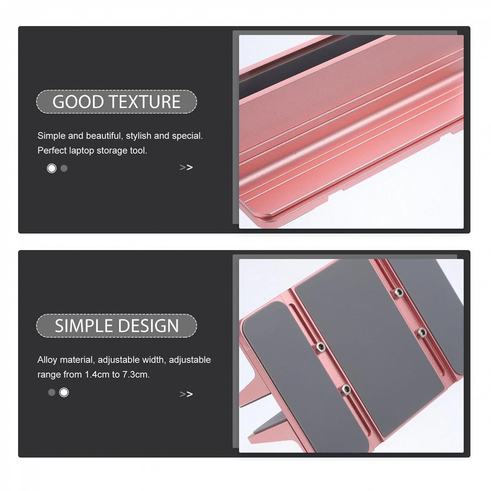 Вертикальная Подставка для Ноутбука из Алюминиевого Сплава Регулируемая Стабильная Настольная Подставка для Ноутбуков и Планшетов Компактная Многофункциональная Стильный Органайзер для Стола, фото №7