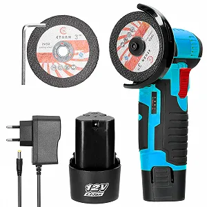 Угловая шлифовальная машина БОЛГАРКА Meterk аккумуляторная в кейсе 19500 об/мин 500 Вт 1200 мАч - Фото 1