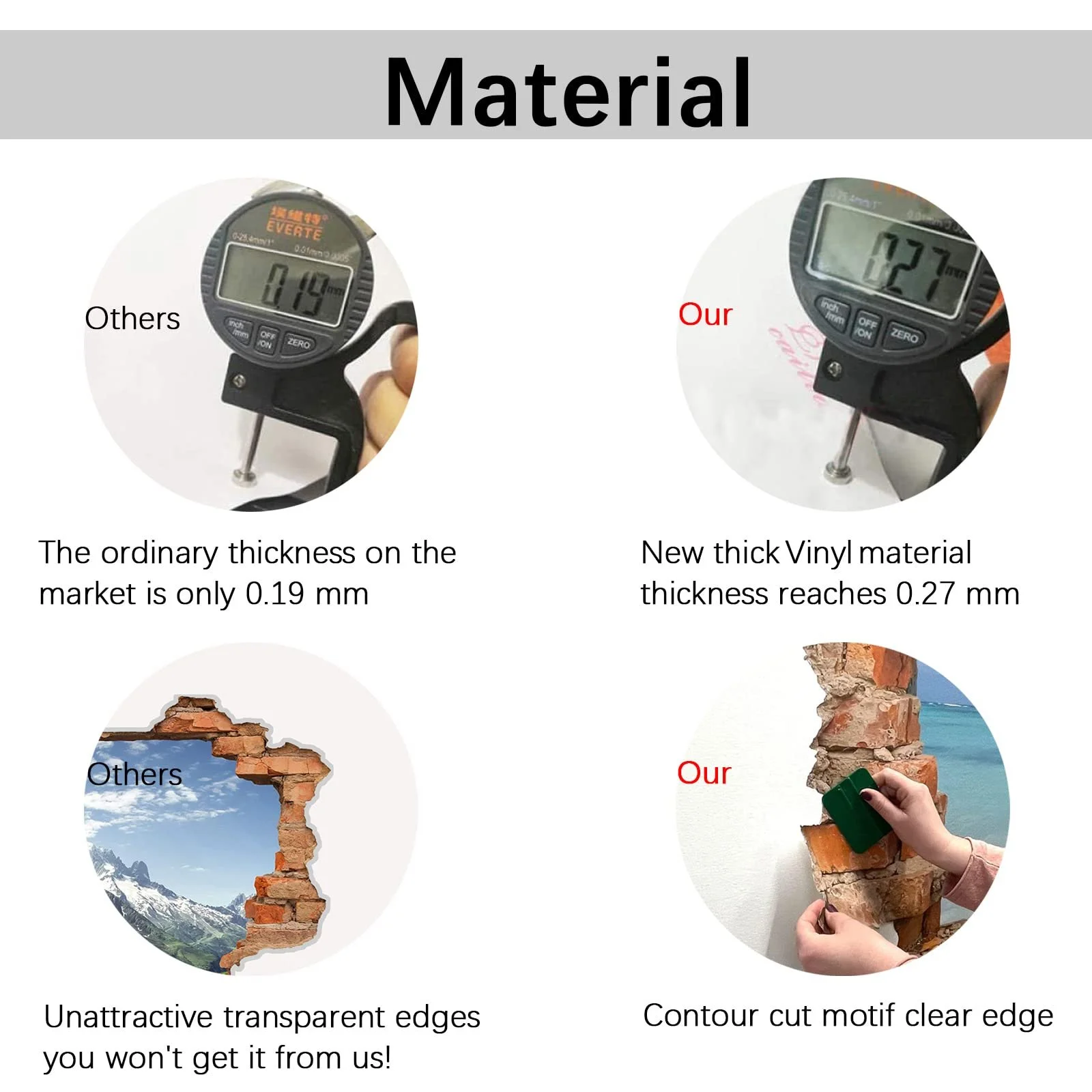 Настінна наклейка Trees 3D Wall Breakthrough Winter Landscape вінілова самоклеюча 75 x 50 см, фото №5 Настінна наклейка Trees 3D Wall Breakthrough Winter Landscape вінілова самоклеюча 75 x 50 см, фото №5