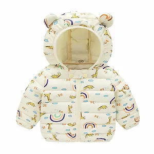 Детская Зимняя Куртка Теплая Флисовая Куртка Толстая Детская Куртка Термальная Куртка Снежная Легкая Теплая Черная Пуховая Куртка Ветрозащитная Куртка для Открытого Воздуха Элегантная Подростковая Парка - Фото 1