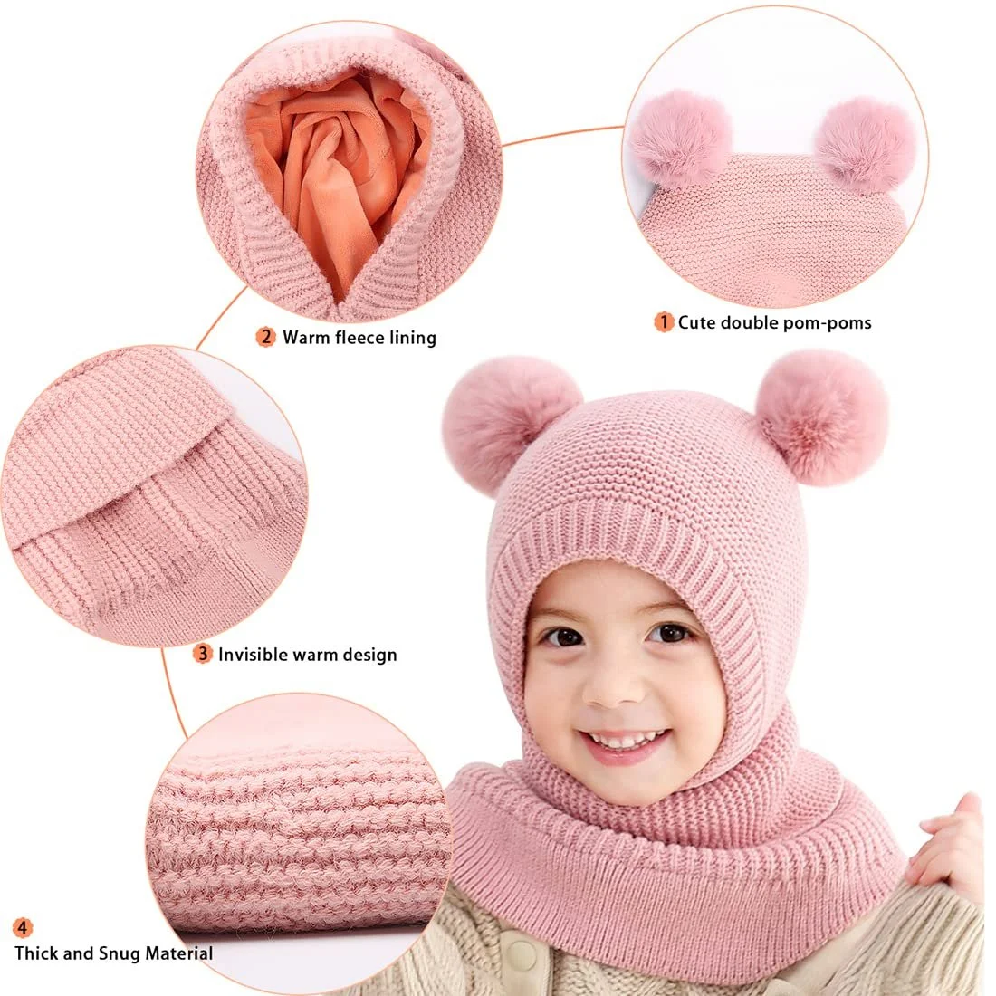 Шапка-бини MAMUNU Детская Зимняя, фото №3