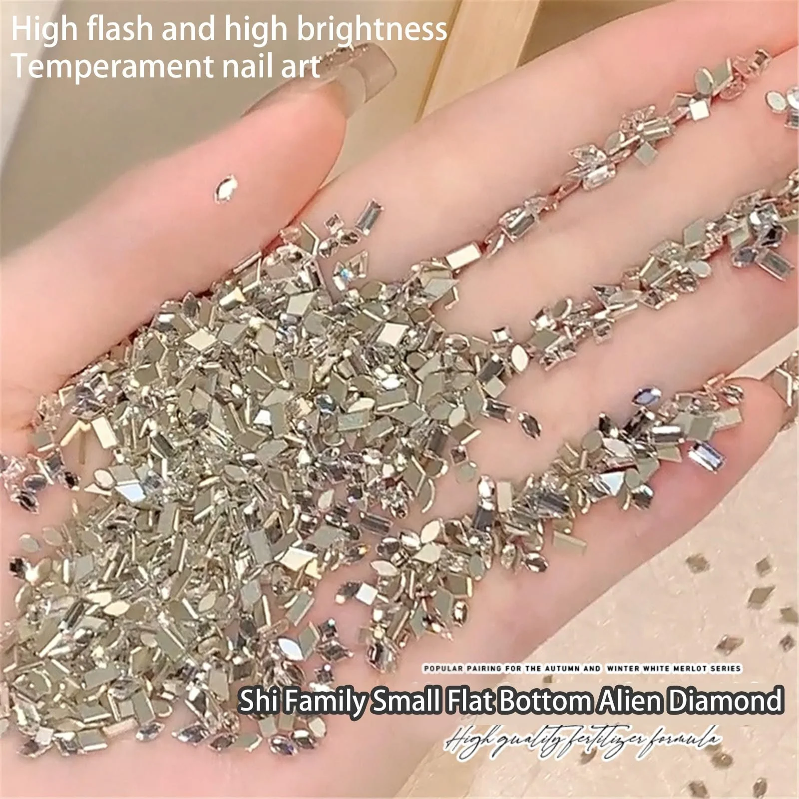 Стразы 100 шт. Декоративные аксессуары для ногтей Простые в установке и удалении, фото №3