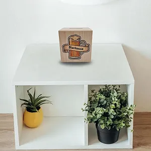 Скарбничка 10 x 10 x 10 см Дерев'яна DIY Made in Austria synthetic.ua - Фото 1