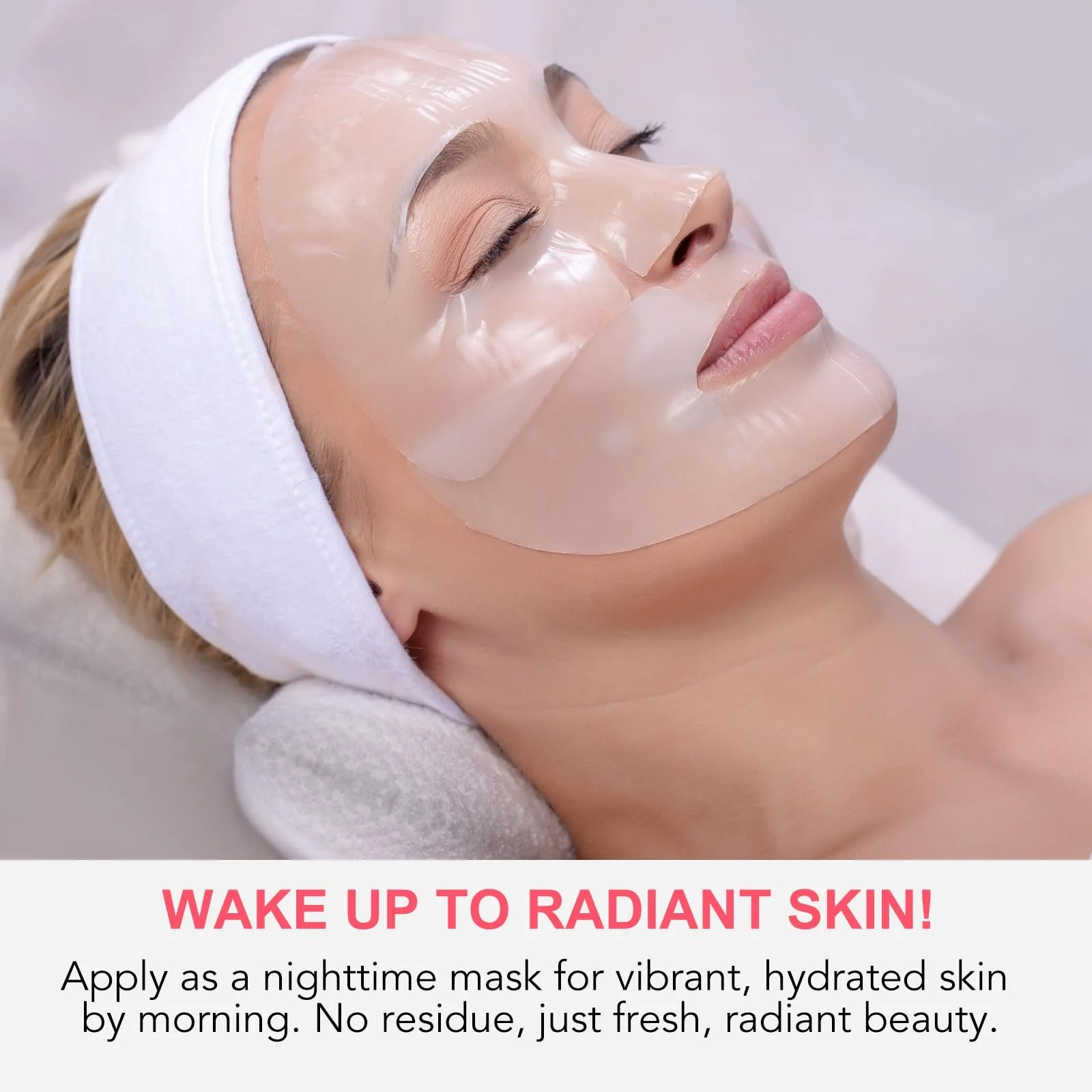 Маска для обличчя колагенова органічна Korean Organic Collagen Mask, антивікова, ліфтинг, нічна, зволожуюча, 8 шт, фото №5