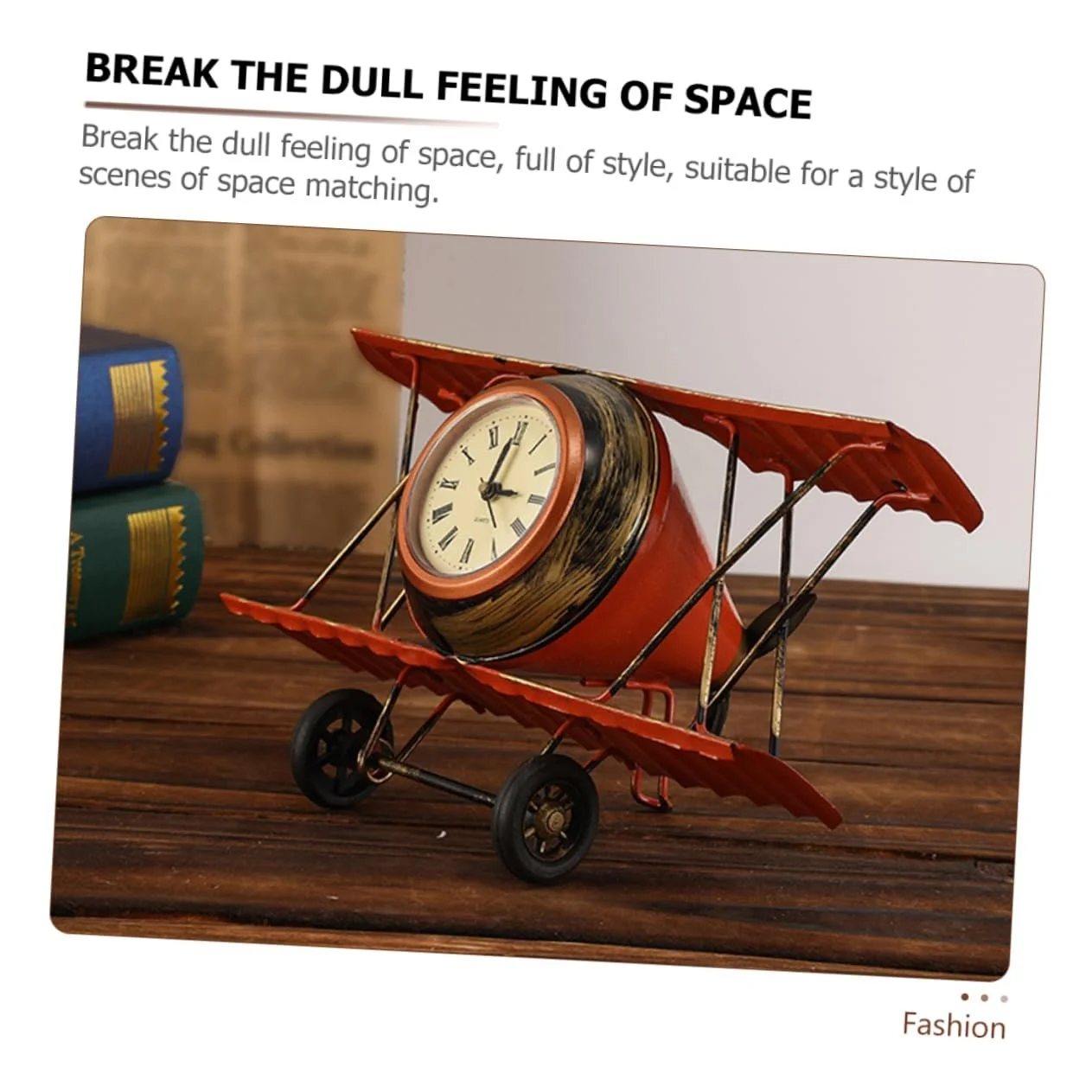 Часы Настольные PartyKindom Ретро Самолет Скульптура Винтажный Стиль, фото №7