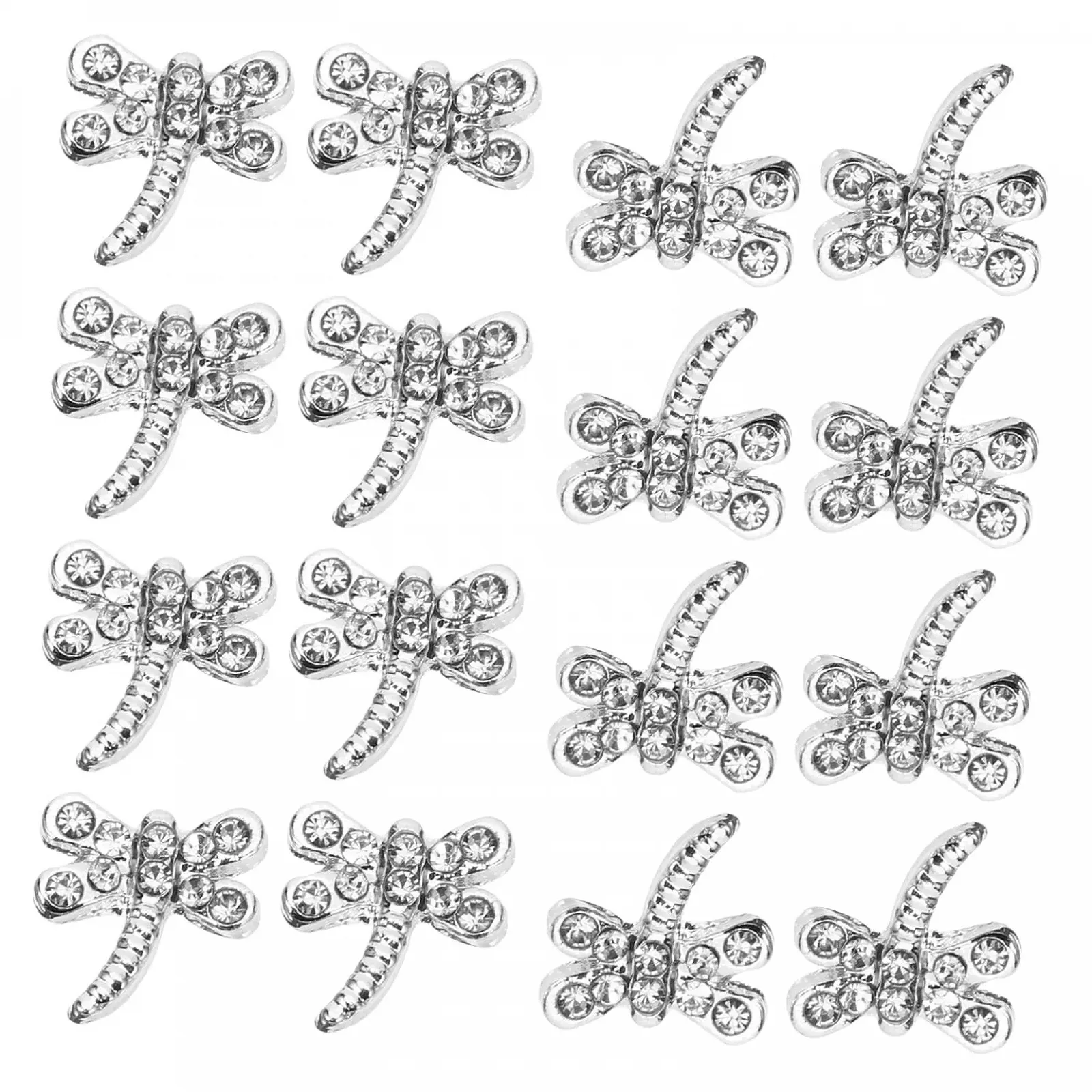 Підвіски для нігтів Healeved, 80 шт, золоті, у формі бабки, прикраси для манікюру, фото №9