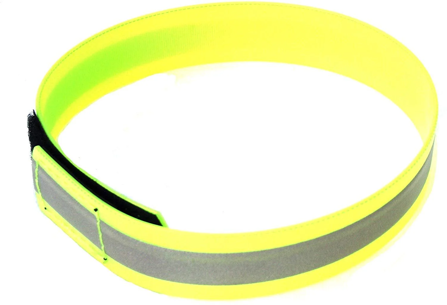 Нашийник MJH BioThane Сигнальний світловідбиваючий із застібкою на липучці Жовтий 25 мм 38-42 см, фото №1