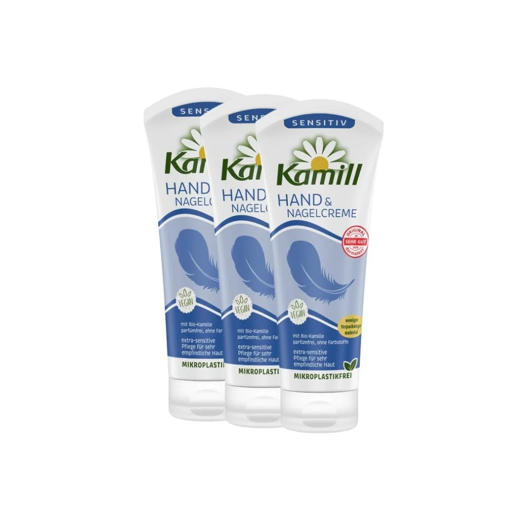 Крем для рук і нігтів Kamill Sensitive 3 x 100 мл - Без запаху 3 штук, фото №1
