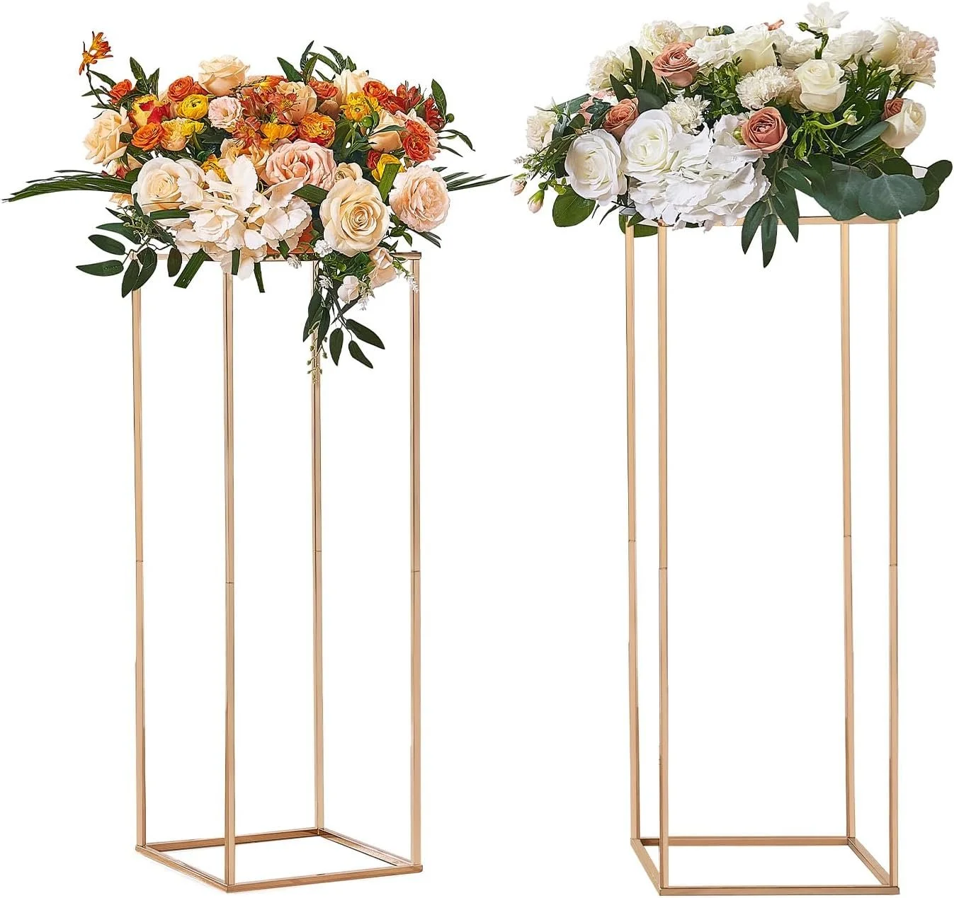 Набір весільних квіткових стендів VEVOR LJLHLHJ8002 / 28х28х80 см / Золотий, фото №1