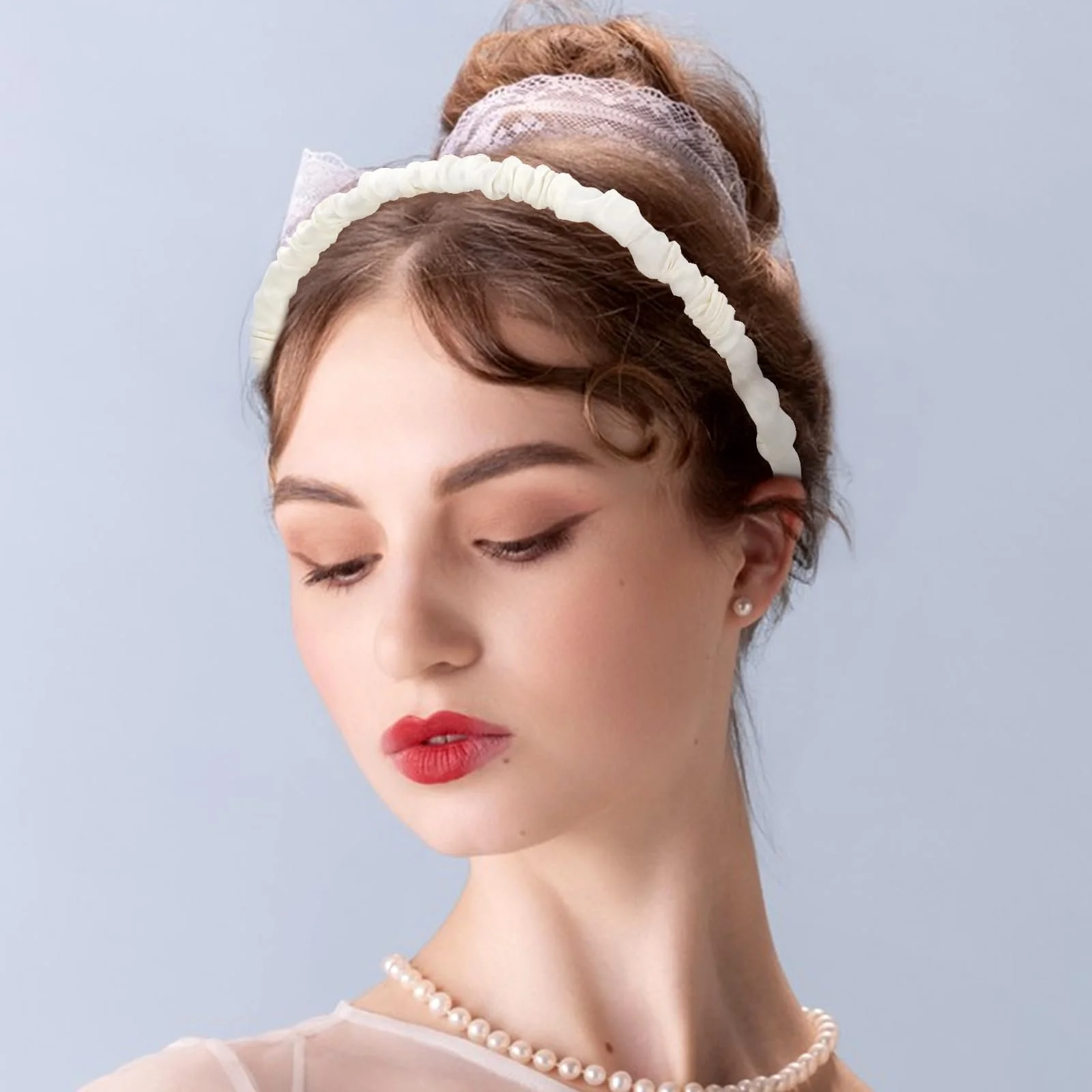 Обруч 3 шт Білий Перлинний, фото №2